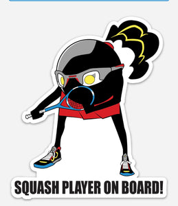 Magnet - Squash Player on Board