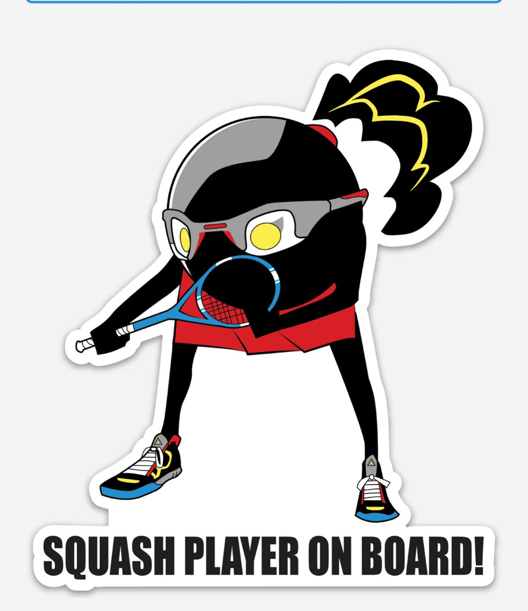 Magnet - Squash Player on Board